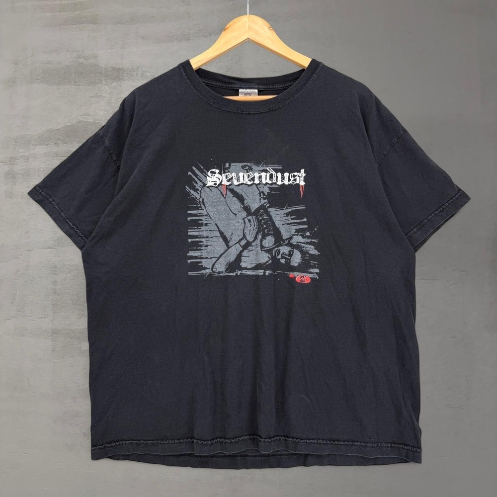 Vintage Sevendust Rock Band T Shirt Black I'll Show You Pain Graphic 2000s XL